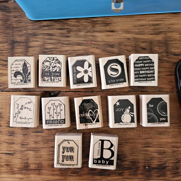 Stampin' Up! Variety Tags Rubber Stamp Kit With Tag Punch - Picture 2 of 7